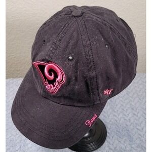 Los Angeles Rams Women's Clean‎ Up Model Adjustable '47 Brand Charcoal-Pink